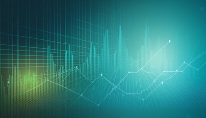 technical financial graph on technology abstract background