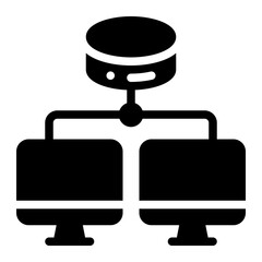 database management glyph icon