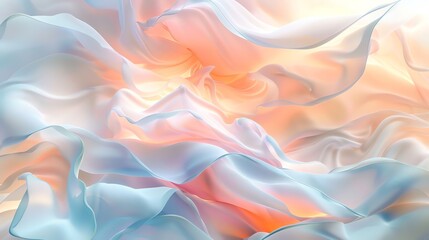 Obraz premium modern, minimalistic art style, silk lily petal wallpaper, light color, see-through, soft light, flowing see-through, precise hyperrealism, mesmerizing color scape, octane