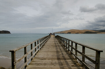 Obraz premium Omapere Wharf