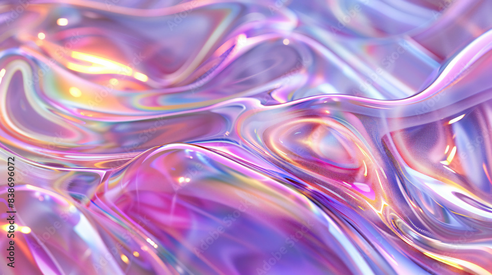 Poster iridescent liquid for abstract background with copy space text for website