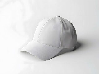 White cap mockup on gray background, front and side view. For branding and advertising.