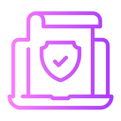 privacy policy gradient icon