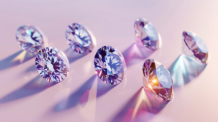 Fototapeta premium Diamonds, the beauty of precious gems