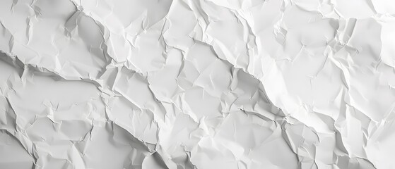 Abstract background Crinkled white paper textured, copy space for text, mockup.