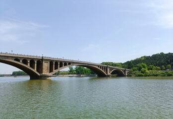 China, Luoyang, Longmen Grottoes, Longmen Bridge
