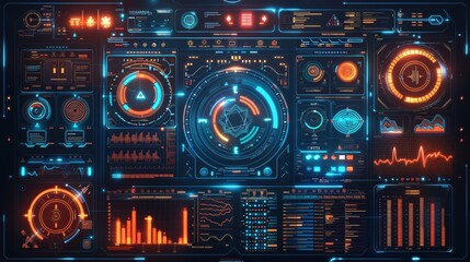 Technology Background with User Interface 