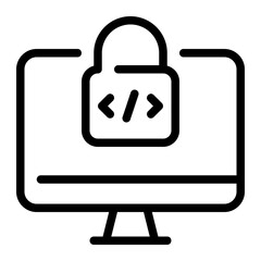 Obraz premium software development line icon