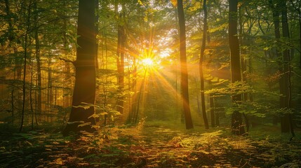 Fototapeta premium sunrise in the forest