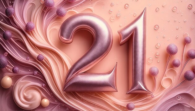 Elegant Pink 21st Birthday Celebration Design