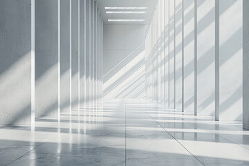 Empty hall of modern architectures 
