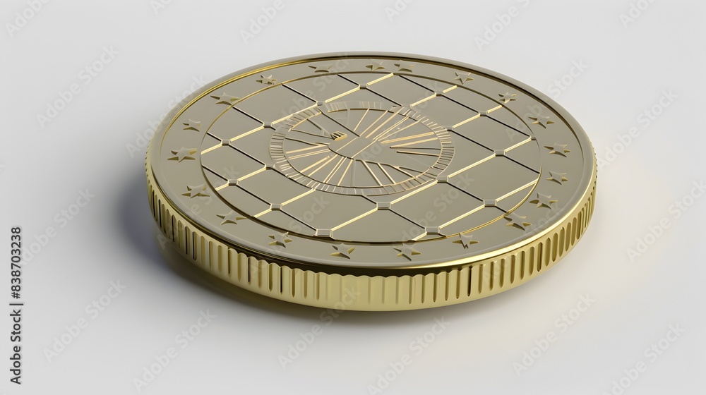 Poster renewable energy currency coin with solar panel design in 3d rendering