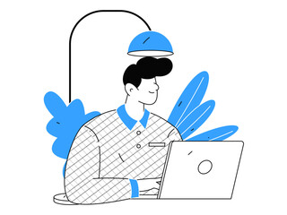 Home indoor character scene flat vector concept operation hand drawn illustration
