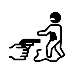 Vector solid black icon for Encounter