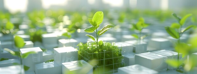 Sustainable Development Bonds Financing Green Projects with 3D Rendered Designs