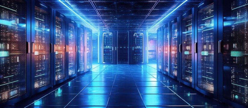 server room with programming data design elements