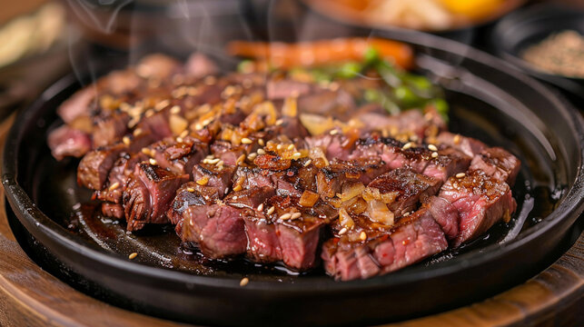 Fatty Matsusaka Beef tepanyaki cut into.