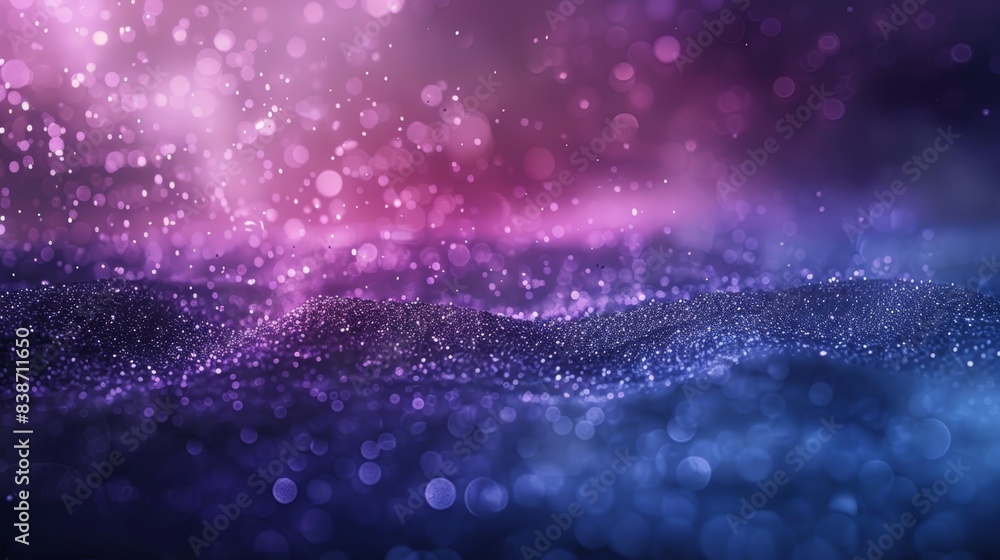 Poster abstract background with pink and blue bokeh lights creating a dreamy, ethereal effect perfect for c