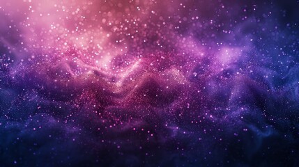 Fototapeta premium Vibrant cosmic nebula with a blend of purple and pink hues, illuminated by countless stars and cosmic dust. Perfect for backgrounds and wallpapers.