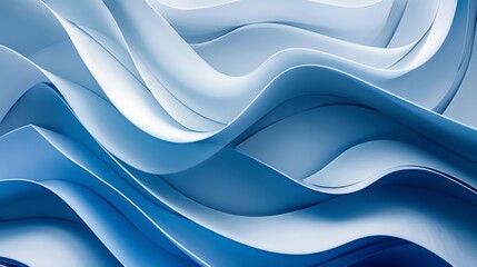 Obraz premium Abstract Blue Waves Generative AI