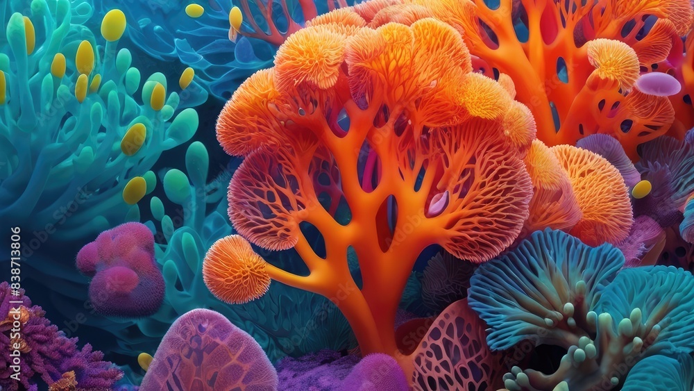 Canvas Prints coral reef in aquarium