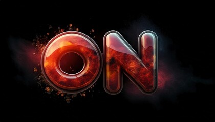 Luxurious Fiery ON Logo Design for Branding