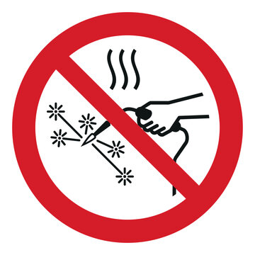iso prohibition safety signs v2 hot works prohibited symbol and pictogram only size 1 x 1 round shape