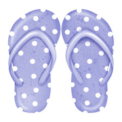 Watercolor purple sandals.