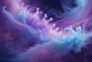 Obraz premium Abstract Background with Colorful Nebula and Streamers, featuring Vibrant Purples, Blues, and Whites