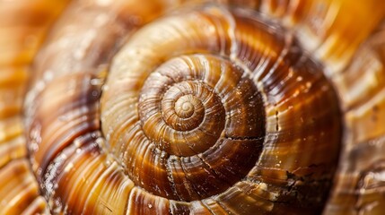 Mesmerizing Macro of a Snail Shell s Spiral and Texture