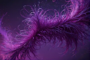 Abstract Background with Purple Feather