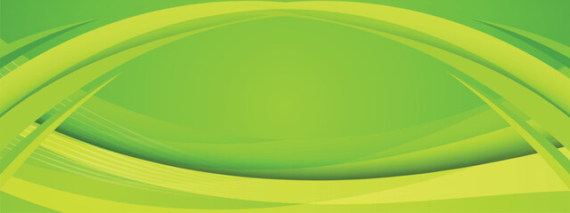 Banner wave green gradient background for power point