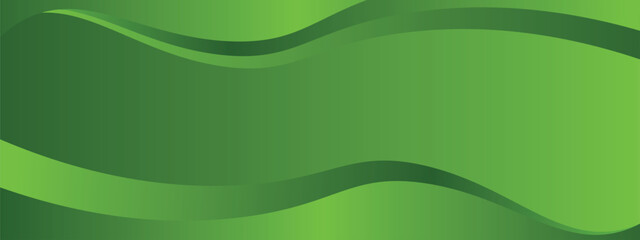 Banner wave green gradient background for power point