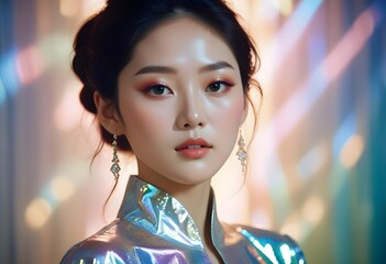 Korean woman face beauty