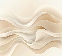 Obraz premium Elegant abstract background featuring flowing beige waves and smooth curves, perfect for modern design and sophisticated projects..
