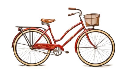 vintage bicycle Isolated on white background