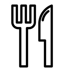 places to eat line icon