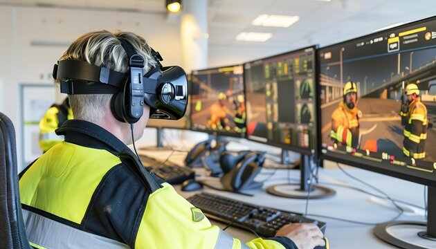 Virtual Reality Training for Emergency Responders, Emergency responders using VR simulations to train for hazardous situations and improve their response capabilities