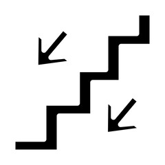 stairs down solid icon