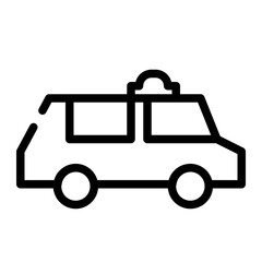 taxi car from the side cutline icon
