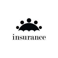 security insurance abstract flat design icon logo