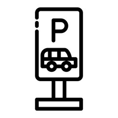 vehicle parking area cutline icon