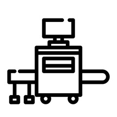 X Ray security scanner cutline icon