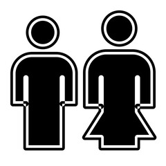 male and female symbols glyph icon