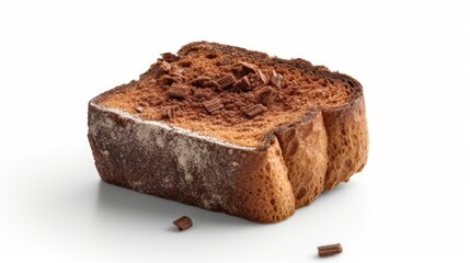 Toasts with choco cream Isolated on white background