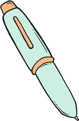 Obraz premium green pen with an orange tip