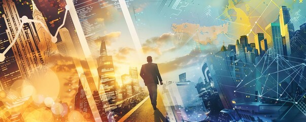 Portfolio collage showcasing smart investment choices, financial growth, and risk diversification