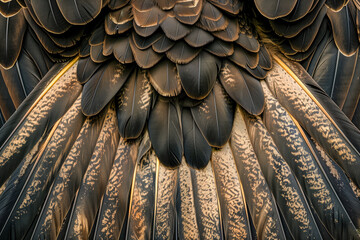 Magnificent Close-Up of Eagle Feathers Showcasing Intricate Details