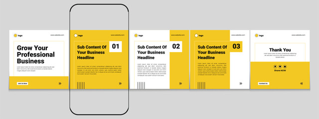 LinkedIn carousel post, social media Instagram carousel post, modern and editable business carousel template design © Tarek Digital
