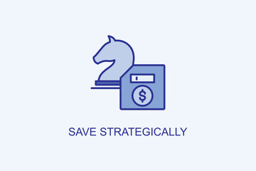 Save Strategically Vector Icon Or Logo Illustration